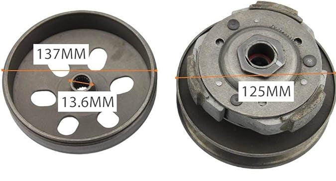 CLUTCH ASSEMBLY GY6 125/150cc (19 Spline, 140mm PULLEY)