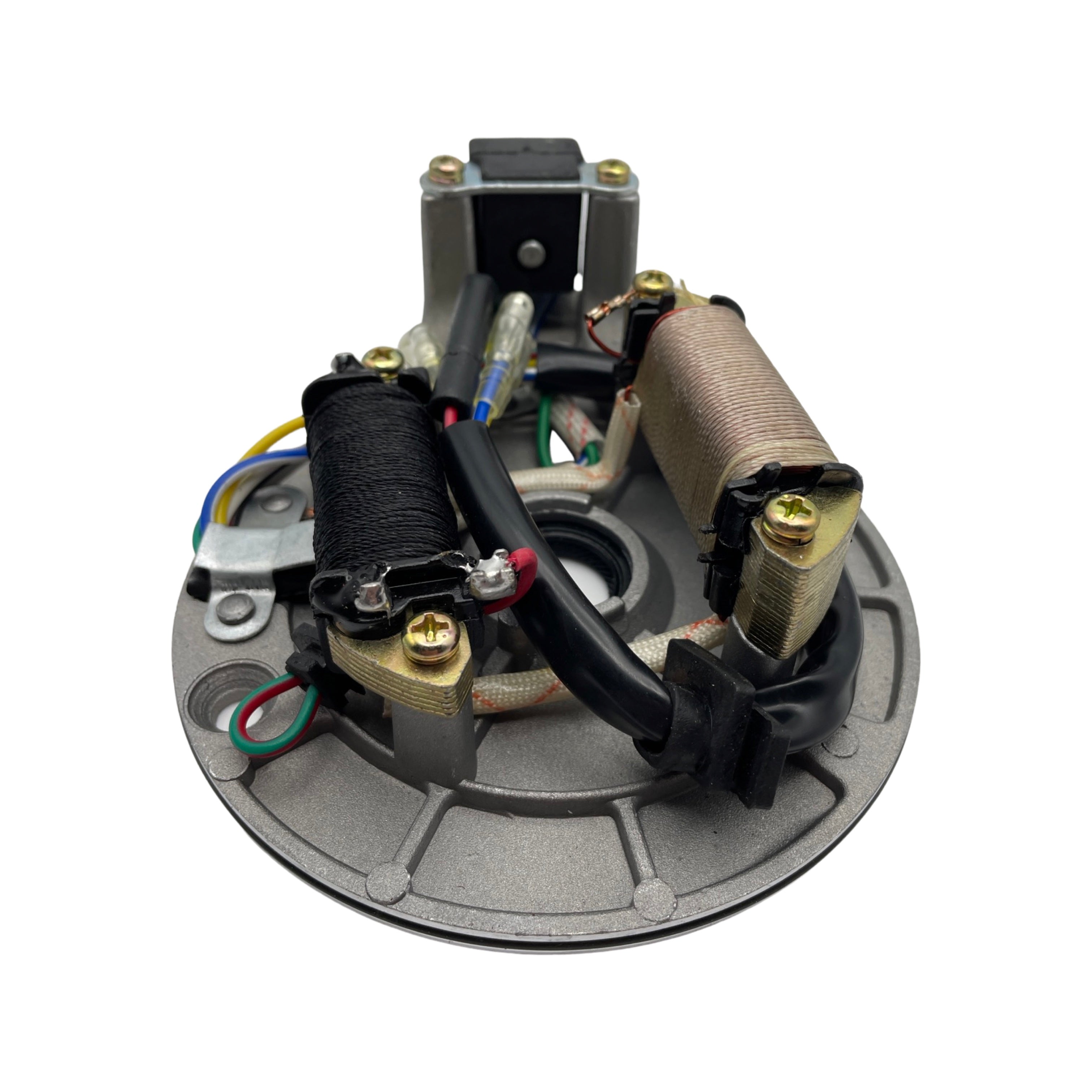 STATOR, 2-COIL WITH MOUNT PLATE (5+1 WIRE)