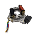 STATOR, 2-COIL WITH MOUNT PLATE (5+2 WIRE)