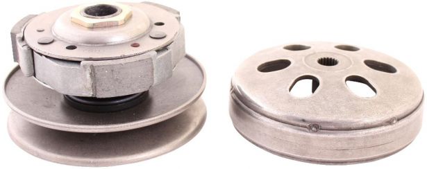 CLUTCH ASSEMBLY GY6 125/150cc (19 Spline, 140mm PULLEY)