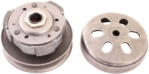 CLUTCH ASSEMBLY GY6 125/150cc (19 Spline, 140mm PULLEY)