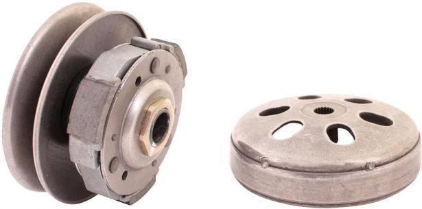 CLUTCH ASSEMBLY GY6 125/150cc (19 Spline, 140mm PULLEY)